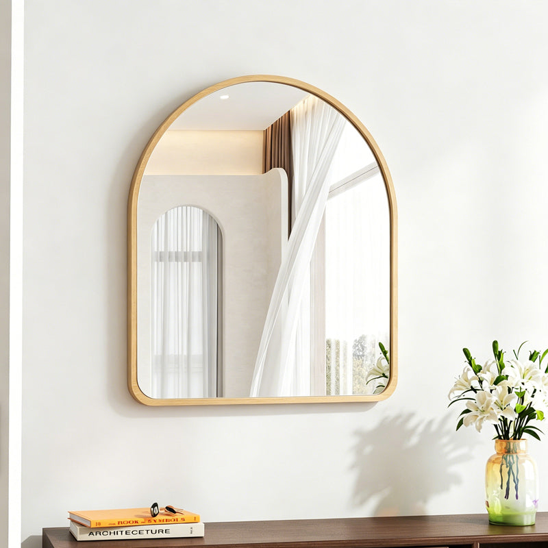 Oglinda decorativa Selene, MDF, 46x2x60 cm - Natural