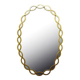Oglinda decorativa Untento, Lemn, Auriu, 51x77 cm