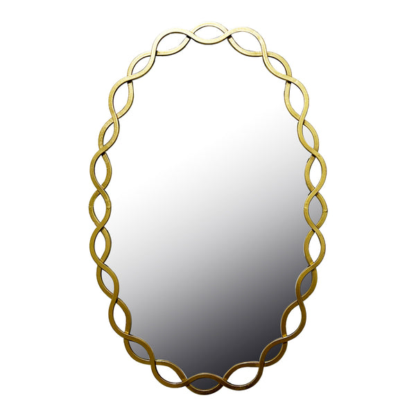 Oglinda decorativa Untento, Lemn, Auriu, 51x77 cm