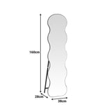 Oglinda decorativa Waven, 38x28x148 cm - Alb