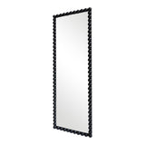 Oglinda din lemn cu finisaj Natural Ledalo, Lemn, 45x130 cm - Negru