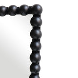Oglinda din lemn cu finisaj Natural Ledalo, Lemn, 45x130 cm - Negru