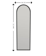 Oglindă Emma - Black, Negru, 2x160x50 cm