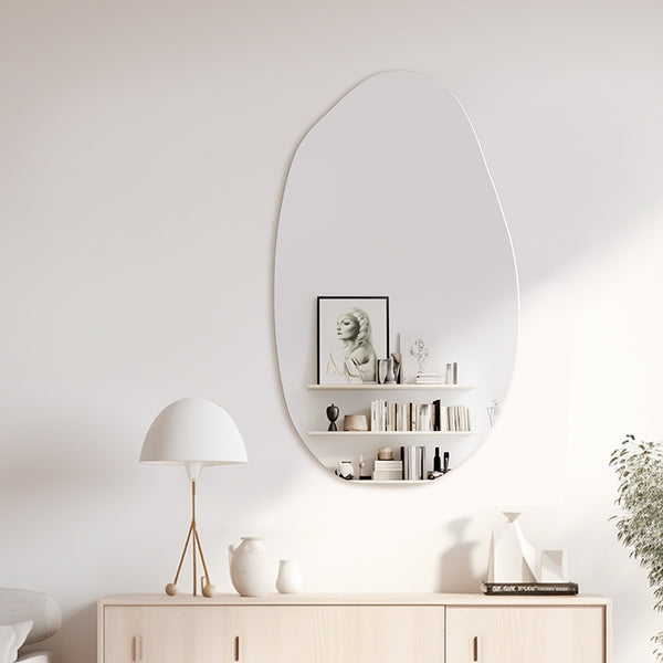 Oglinda fara rama 2, neagra, 50x85 cm
