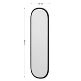 Oglindă Magnum - Black, Negru, 2x120x40 cm