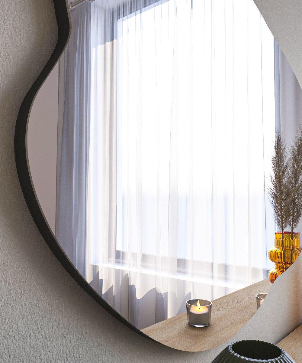 Oglindă Ohho - Black, Negru, 2x60x85 cm