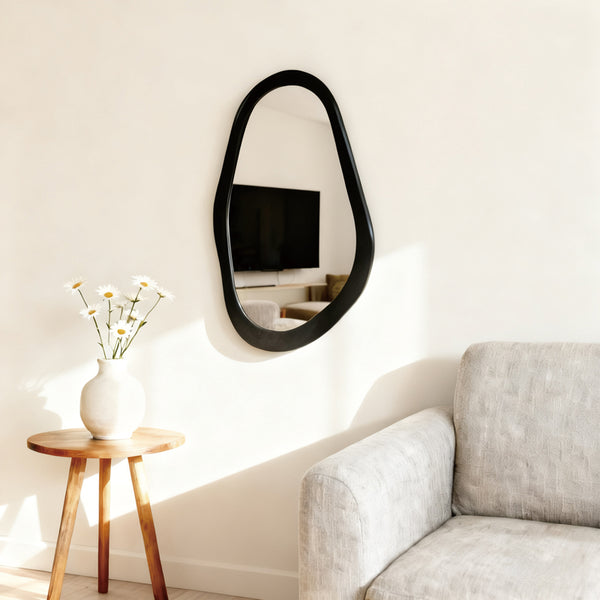 Oglinda ovala Baloa, MDF, 44x80 cm