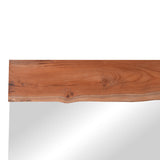 Oglinda Riverine lemn de tec, Natural, 120x80 cm