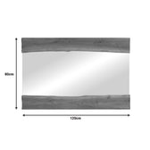 Oglinda Riverine lemn de tec, Natural, 120x80 cm, detaliu produs