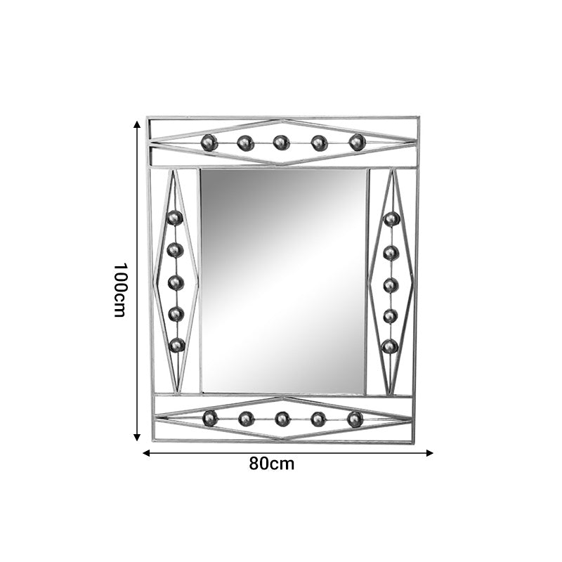 Oglinda Roteron aurie metalica, 80x100 cm, imagine suplimentara