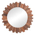 Oglinda Rounder lemn de tec Natural 100x100 cm
