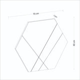 Oglindă Saga - White, Alb, 2x60x70 cm