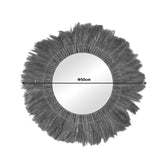 Oglinda Seire Boho, Natural, 50x50 cm, imagine suplimentara