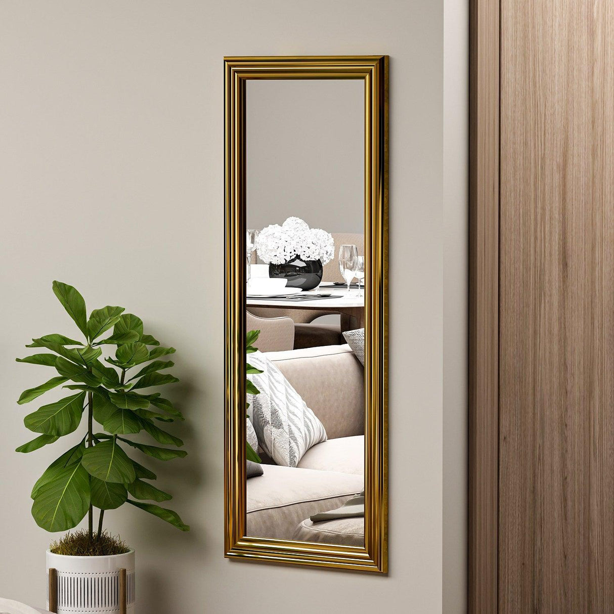 Oglinda Smooth, 105x40 cm - Auriu