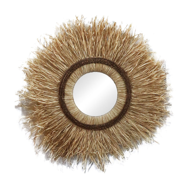 Oglinda Tabrane fibre eco, Natural, 110x110 cm