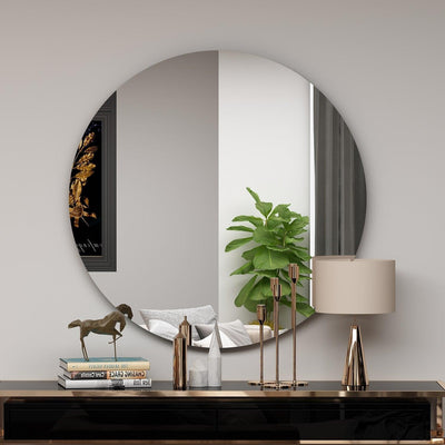 Oglinda Decorativa Oglindă Zeos - Black, Negru, 2x70x70 cm