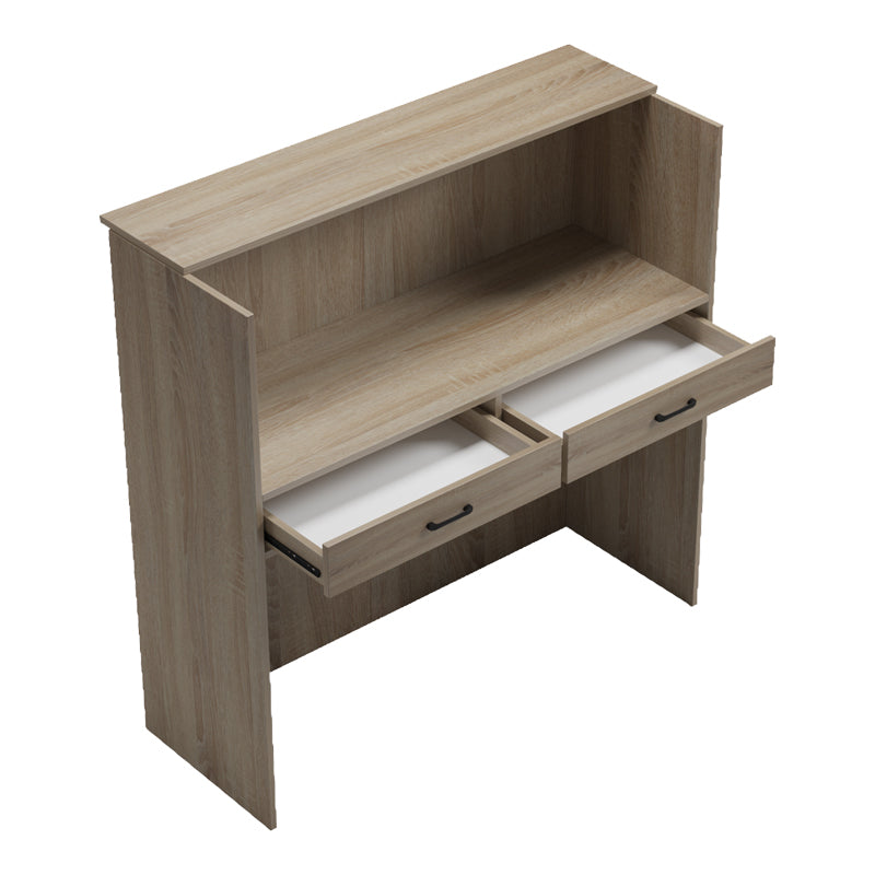 Receptie Optima cu LED, 110x40x110 cm - Sonoma-White Marble