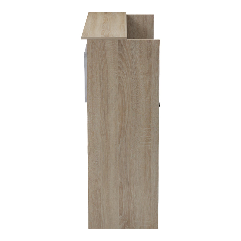 Receptie Optima cu LED, 110x40x110 cm - Sonoma-White Marble