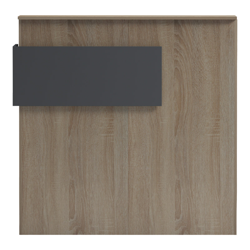 Receptie Optima cu LED, 110x40x110 cm - Sonoma-Gri inchis