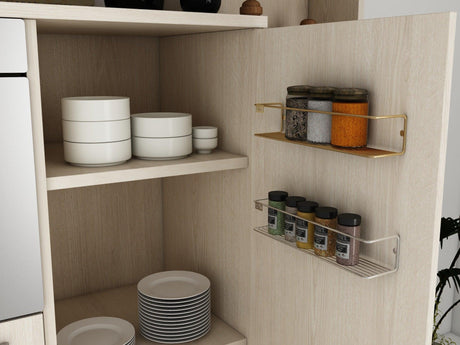 Organizator cu Rafturi pentru Perete/Usa, Auriu, 33x7x7 cm