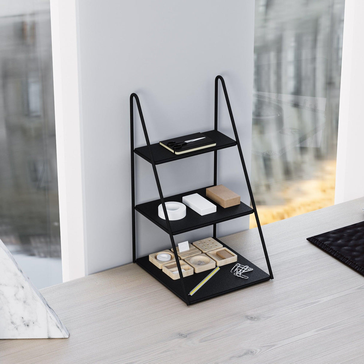 Organizator metalic Kalimnos, Negru