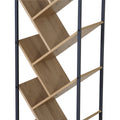 Orunta stejar-negru metal Bibliotecă 40x26.5x150cm, Wild Oak-Negru, 40x26.5x150 cm, Negru-Stejar, detaliu finisaj, PAL melaminat, metal, pentru living