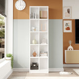 Biblioteca Oteca, 10 compartimente, 51x25x180 cm - Alb