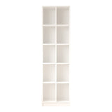 Biblioteca Oteca, 10 compartimente, 51x25x180 cm - Alb