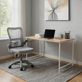 Pachet Mobilier Birou pentru Studenti, Mindset Set 2 Piese, Lemn/metal, Compacte