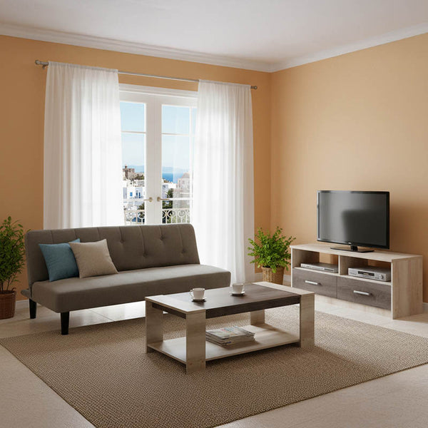 Pachet mobilier camera de zi pentru studenti Reest set de 3 bucati, 167x77x73 cm