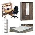 Pachet mobilier pentru studenți Relief, Set 6 piese, Lemn și metal, variabile
