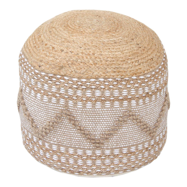 Pallo pouf-scaun, iuta-bumbac, Natural, F, 40x30 cm