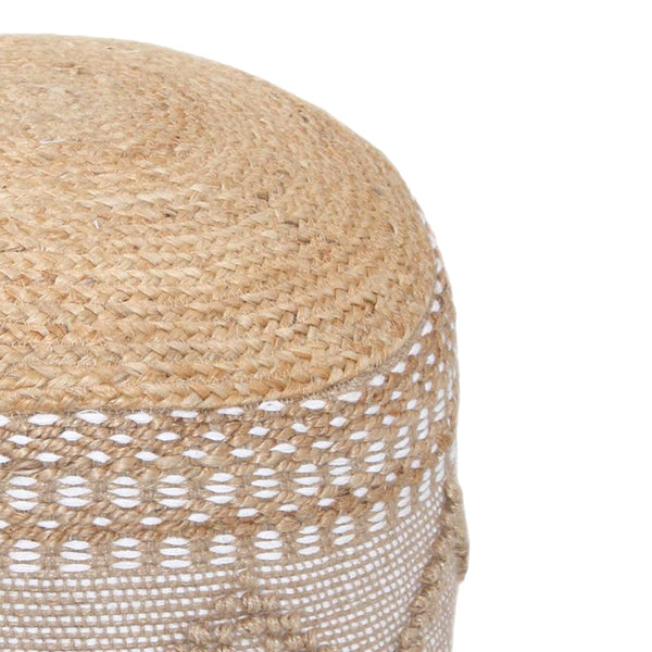 Pallo pouf-scaun, iuta-bumbac, Natural, F, 40x30 cm