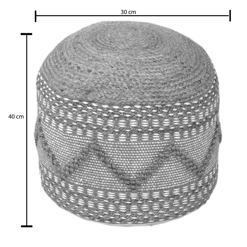Pallo pouf-scaun, iuta-bumbac, Natural, F, 40x30 cm