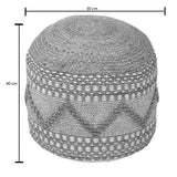 Pallo pouf-scaun, iuta-bumbac, Natural, F, 40x30 cm