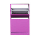 Pantofar Adore Compact, 10 Perechi, 2 Compartimente, Alb - Mov, 51x84x26 cm - Mov