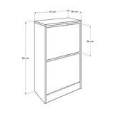 Pantofar Adore Compact, 10 Perechi, 2 Compartimente, Alb - Mov, 51x84x26 cm - Mov