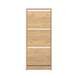 Pantofar Adore Compact Plus, 12 Perechi, 3 Compartimente, Alb - Stejar - Mov, 51x119x26 cm - Stejar