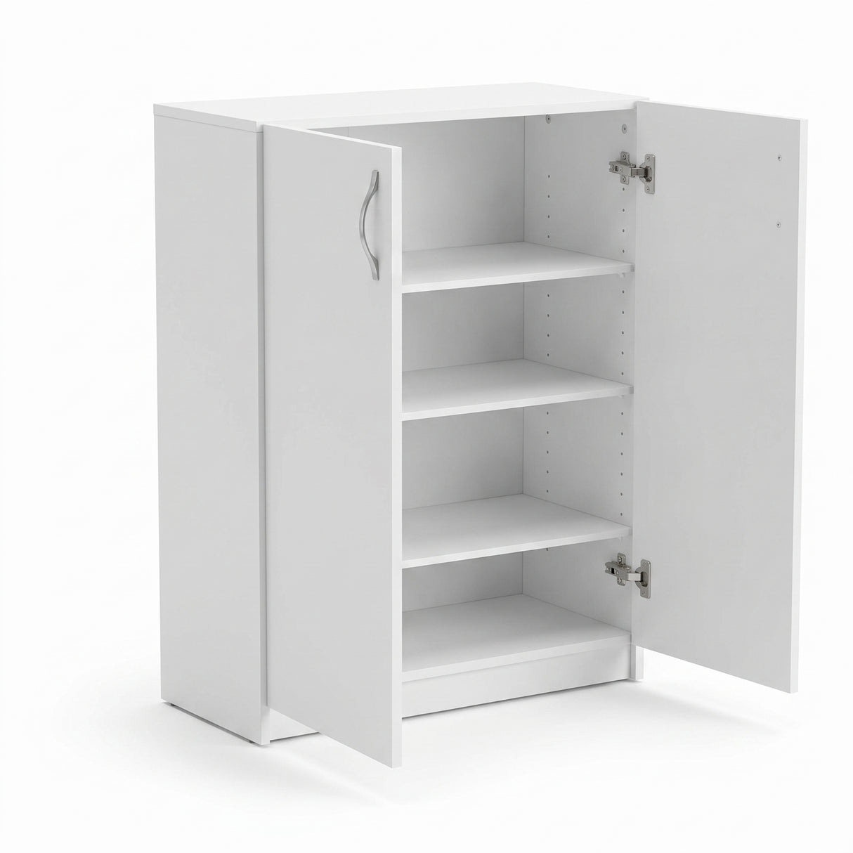 Pantofar Adore Double, 2 usi, 3 rafturi, capacitate 12-16 perechi, Alb, 70x90x33 cm