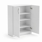 Pantofar Adore Double, 2 usi, 3 rafturi, capacitate 12-16 perechi, Alb, 70x90x33 cm