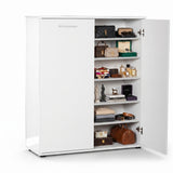 Pantofar Adore Elegance, 2 usi, 5 rafturi, capacitate 24 perechi incaltaminte, 91 x 108 x 35 cm - Alb