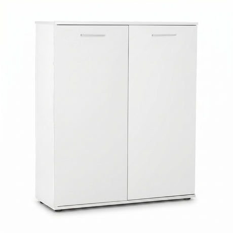 Pantofar Adore Elegance, 2 usi, 5 rafturi, capacitate 24 perechi incaltaminte, Alb - Natur, 91x108x35 cm