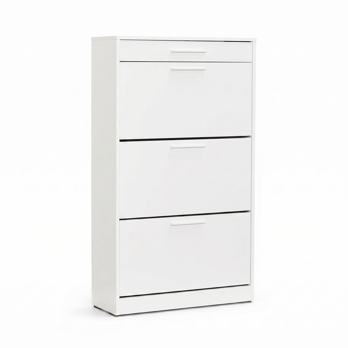 Pantofar Adore Extra, 3 compartimente, capacitate 18 perechi incaltaminte, Alb - Nuc, 75x128x29 cm - Alb