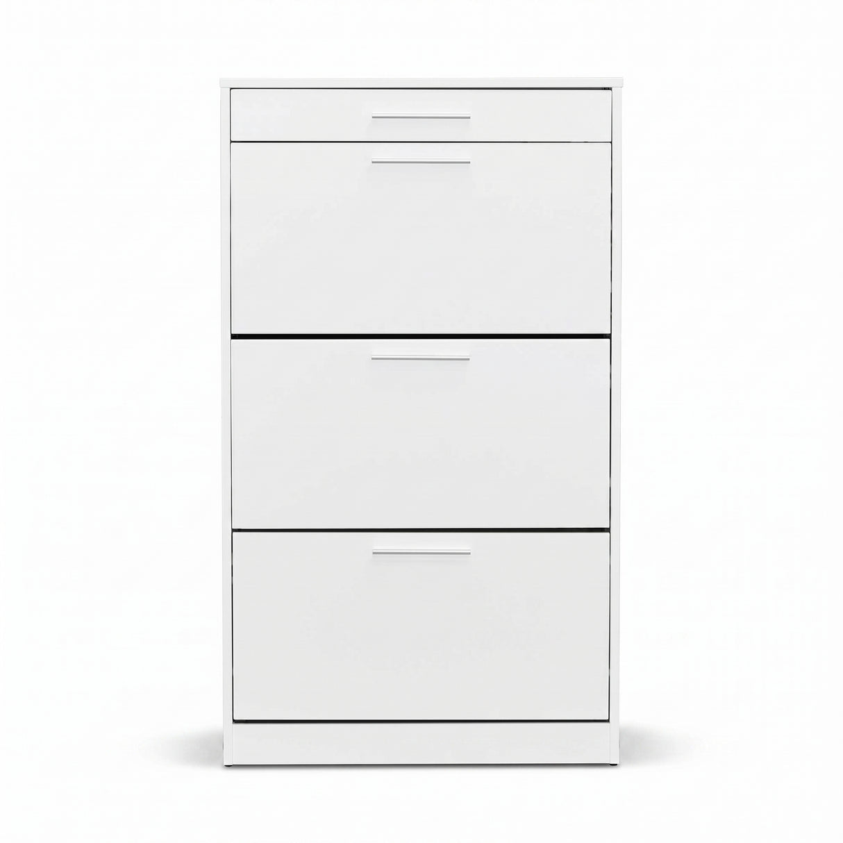 Pantofar Adore Extra, 3 compartimente, capacitate 18 perechi incaltaminte, Alb - Nuc, 75x128x29 cm - Alb