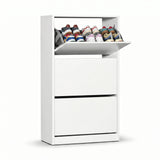 Pantofar Adore Max Plus, 18 Perechi, 3 Compartimente, 73x119x26 cm - Alb
