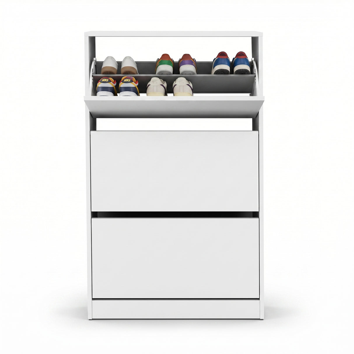 Pantofar Adore Max Plus, 18 Perechi, 3 Compartimente, 73x119x26 cm - Alb