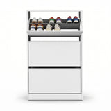 Pantofar Adore Max Plus, 18 Perechi, 3 Compartimente, 73x119x26 cm - Alb