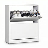 Pantofar Adore Max, 12 Perechi, 2 Compartimente, 73x84x26 cm - Alb