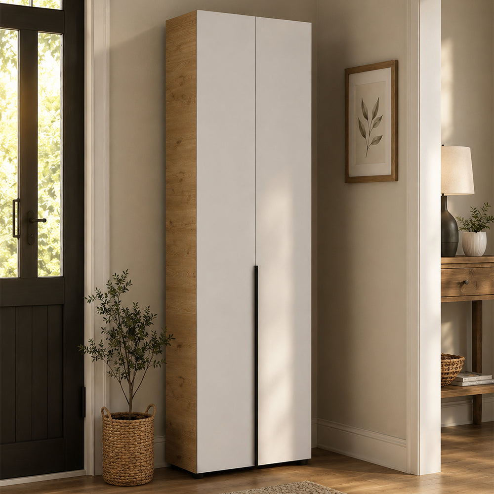 Pantofar Adore Porto, 10 rafturi, Stejar - Bej, 72x210x34 cm