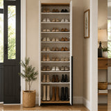 Pantofar Adore Porto, 10 rafturi, Stejar - Bej, 72x210x34 cm